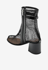 Alaïa 55 Mesh Ankle Boots Black AA3B2005A028NY/T_ALAIA-999