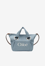 Chloé Kids Girls Embroidered Logo Shoulder Bag Light Blue C20872CO/S_CHLOE-821
