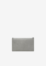 Stella McCartney Falabella Faux Leather Chain Clutch Gray 581238W9132/T_STELL-1220