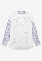 Weekend Max Mara Tessile Striped Buttoned Shirt Light Blue WKDTESSILECO/S_MAXMW-050
