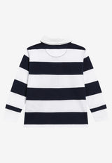 Polo Ralph Lauren Kids Boys Striped Piqué Polo T-shirt Navy 322932280001CO/T_POLOR-WC