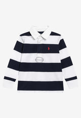 Polo Ralph Lauren Kids Boys Striped Piqué Polo T-shirt Navy 322932280001CO/T_POLOR-WC