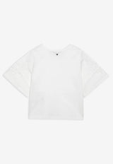Weekend Max Mara Targa Broderie Anglaise T-shirt White WKDTARGACO/S_MAXMW-001