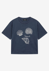 Weekend Max Mara Sabato Printed T-shirt Blue WKDSABATOCO/S_MAXMW-004