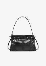 Prada Small Bonnie Calf Leather Shoulder Bag Black 1BC297OOM2CYR/T_PRADA-F0002