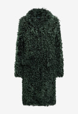 Prada Wide-Collar Shearling Coat Green 56A261OOO6159/T_PRADA-F077U