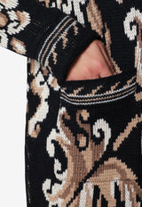 Etro Jacquard Knit Wool Cardigan Black WRKE0159AQ12U/T_ETRO-N0000