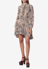 Etro Paisley Print Ruffled Mini Dress Multicolor WRHA066799SAS1P/T_ETRO-X0822