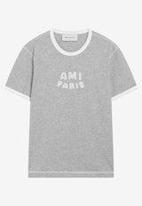 AMI PARIS Logo Appliqué T-shirt Gray UTS371U724/S_AMI-A079