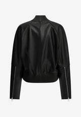 Sportmax Amour Zip-Up Nappa Leather Jacket Black 2622446011600SPXAMOUR002_5afe3f4b-3080-4058-98f3-b5f576f35630