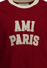 AMI PARIS Logo Print Crewneck T-shirt Red UTS418.JE0272A202_38eaf714-34af-49a9-a525-73f1e66f3edc