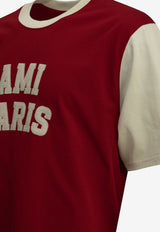 AMI PARIS Logo Print Crewneck T-shirt Red UTS418.JE0272A202_38eaf714-34af-49a9-a525-73f1e66f3edc