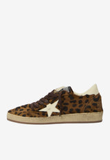 Golden Goose DB Ball Star Animal-Print Leather Sneakers Brown GWF00117-F008703-55655