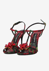 Dolce & Gabbana Keira 105 Rose Print Sandals Multicolor CR1959-A0745-HN6EJ