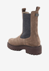 Brunello Cucinelli Monili Embellished Suede Boots Brown MZSFG3409C8769_TORBA_70014773