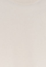 Brunello Cucinelli Cashmere Crewneck Sweater White M12244410C2832_ENGLISHWHITE_70014786