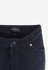 Curved-Waist Flared Pants