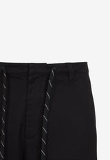 Wide-Leg Chino Pants