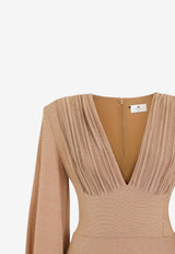 V-neck Lurex Jersey Gown