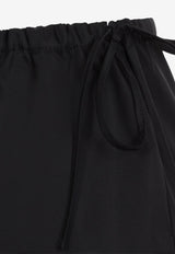 Triangle Logo Drawstring Midi Skirt