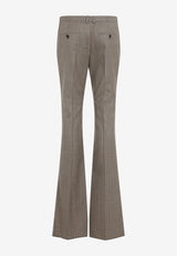 Prince of Wales Flared Pants
