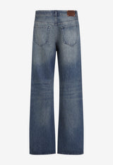 Peyter Straight-Leg Faded Jeans