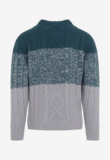 Colorblocked Cashmere Knit Sweater
