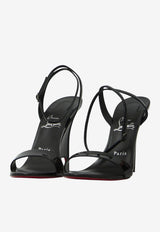 Christian Louboutin Zeezeenella 100 Patent Leather Wedge Sandals Black 3260057-B439-BLACK
