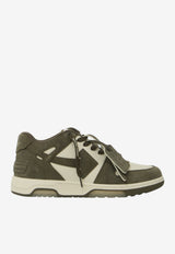 Off-White Out Of Office Nubuck and Suede Sneakers Green OF05728310--CRMMGN