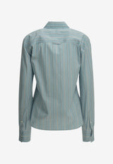 AMI PARIS Striped Buttoned Shirt Light Blue FSH866.CO0249A232_279c2c7e-e164-4d6c-8384-7ceeb22b102b