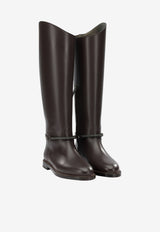 Brunello Cucinelli Monili Knee-High Leather Boots Brown MZMGC3316C8279_6f6379f9-8b98-4ae8-bcda-cd58adce485c
