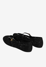Dolce & Gabbana Taormina Lace Ballet Flats Black CB0244-A0611-8B956