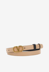 Valentino VLogo Signature Leather Belt Black 9W2T0SU8-ZDM-DVW