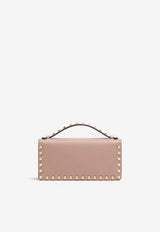 Valentino Rockstud Grained Leather Chain Clutch Powder 9W2P0AK2-VSH-P45