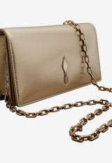 Christian Louboutin Bettina Laminated Leather Clutch Gold 1265167--PL12