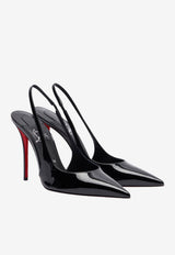 Christian Louboutin Miss Z 100 Patent Leather Slingback Pumps Black 1260473--B439