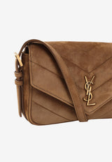Lou Lou Quilted Suede Crossbody Bag