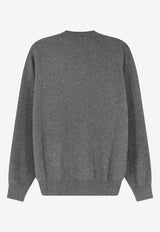 Brunello Cucinelli Knitted Cashmere V-neck Sweater Gray M2200162CHE50_BOSCOGRIGIO_70014664