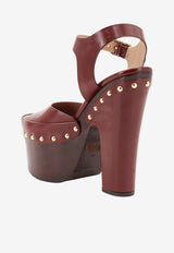 Chloé Meret 155 Oversized Platform Sandals Bordeaux CH26A20SWF56D_Burnt Purple_70014706