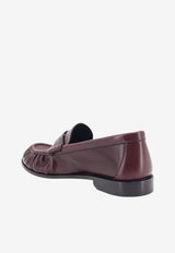 Saint Laurent Le Loafer in Smooth Leather Bordeaux A002CJAAGXG6110_HELIOSBORDEAUX_70422216