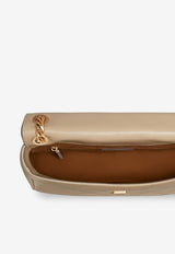 Tory Burch Charlie Leather Shoulder Bag Taupe 185828020_SoftCement_66335944