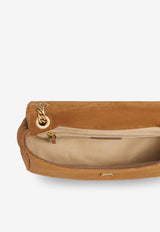 Tory Burch Charlie Suede Shoulder Bag Caramel 183357200_CARAMEL_70008178