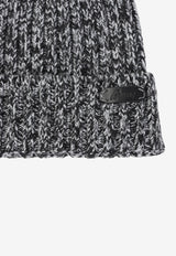 Logo Patch Wool Knit Beanie