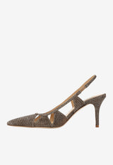 Savona 75 Glittered Slingback Pumps
