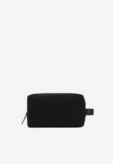 Leather and Mesh Toiletry Pouch