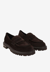 Suede Leather Penny Loafers