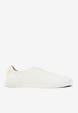 Embossed Logo Leather Sneakers