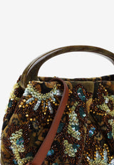 Embellished Top Handle Bag