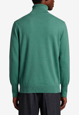 Ballantyne Cashmere High-Neck Sweater Green B2P002-12K00-12509