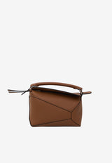Loewe Mini Puzzle Edge Calf Leather Top Handle Bag Brown A510P88X49--2530